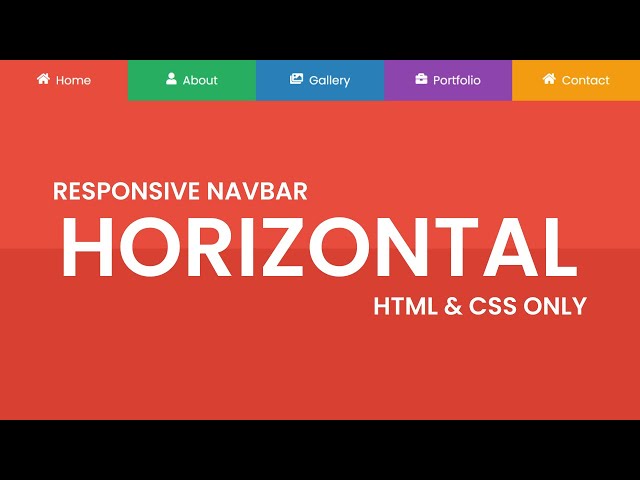 How To Make Responsive Horizontal Navbar Using HTML & CSS Only