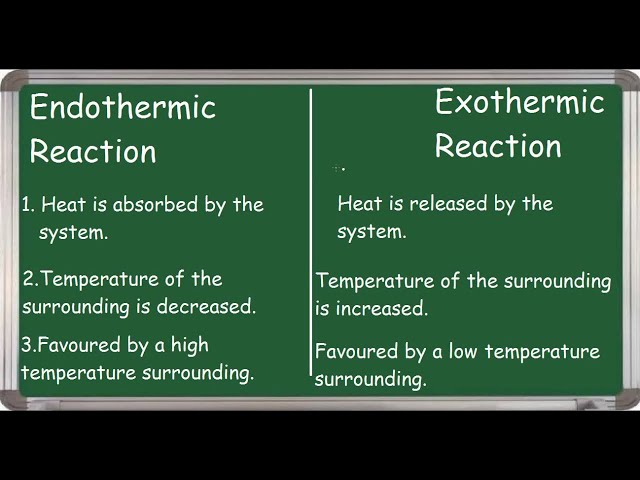 Endothermic Vs Exothermic reaction differences