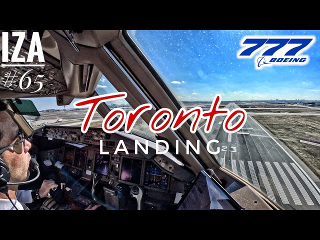 B777 YYZ 🇨🇦 Toronto | LANDING ILS 23 | 4K Cockpit View | ATC & Crew Communications