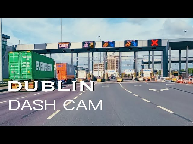 Dublin, Ireland. Driving from East Wall, through Port Tunnel to Donabate