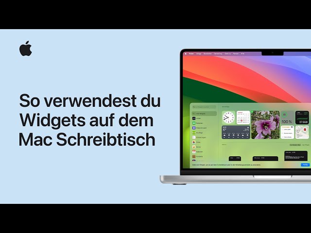So verwendest du Widgets auf dem Mac Schreibtisch | Apple Support