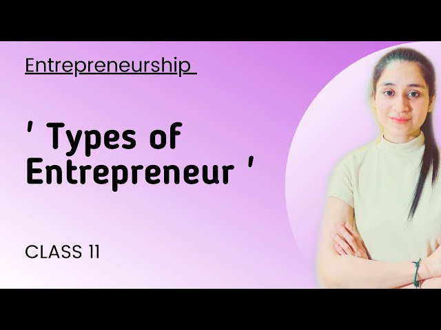 Types of Entrepreneur class 11 | Entrepreneurs types