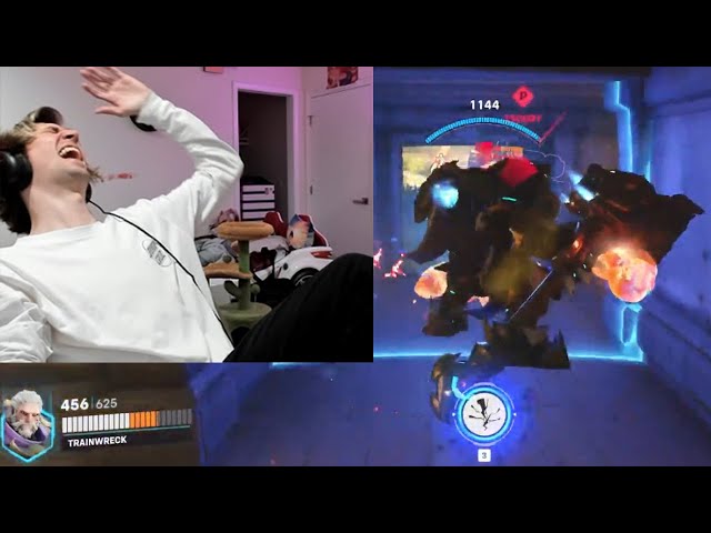 xQc reacts to Train playing Overwatch 2