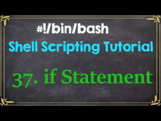 if Statement Shell Scripting Tutorial for Beginners-37