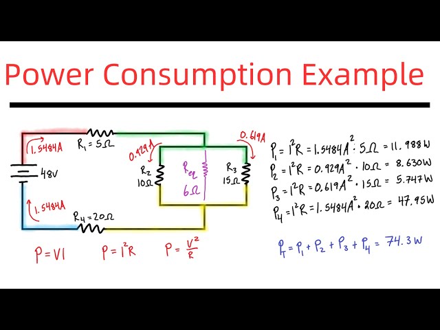 Determine Power Consumed in a Series Parallel Circuit