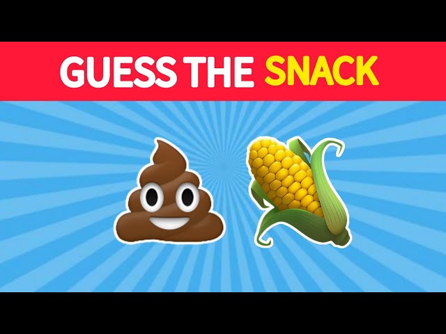 Guess The SNACK by Emoji | Snack Quiz 🍟🍕 | QUIZ BOMB