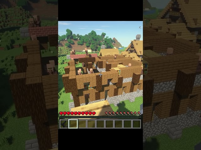 HOW TO ENSLAVE VILLAGES IN MINECRAFT #ytshorts #minecraftmemes #funny #reffmc
