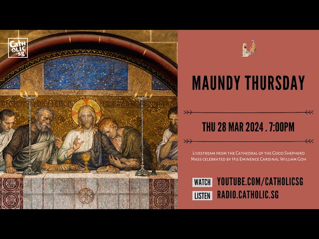 Maundy Thursday Mass 2024 – Catholic Mass Today Live Online