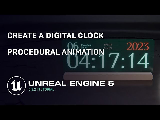 Unreal Engine 5.3.2 | Tutorial | How To Make a Digital Clock Shows Worldtime | Control Rig | RTX3060