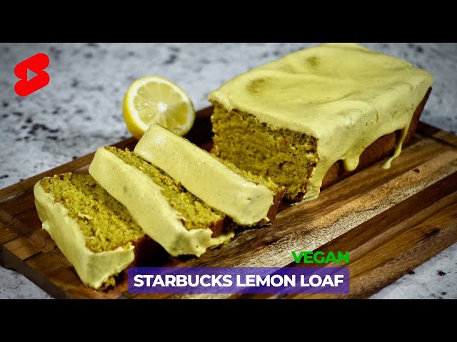 HEALTHY Vegan Starbucks Lemon Loaf in 60 SECONDS 🍋 FREE printable recipe! #shorts
