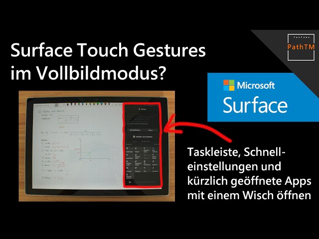 Microsoft Surface Touch Gestures (im Vollbildmodus) | PathTM