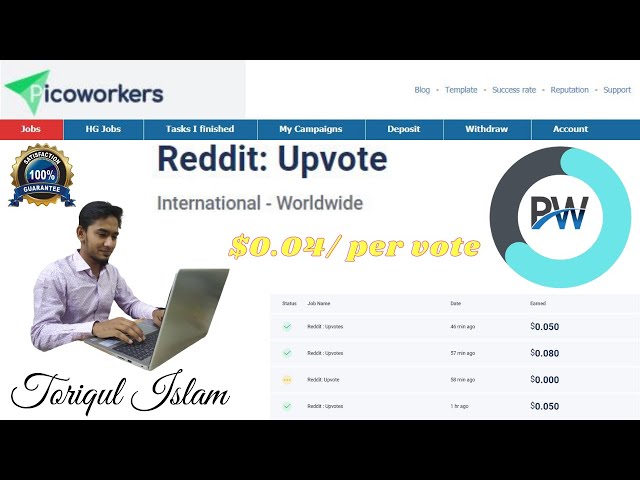 How to do Reddit:  upvote on picoworkers