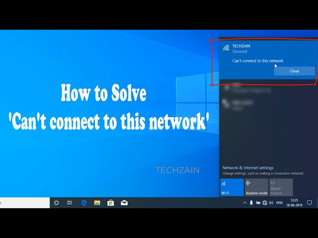 How to Fix Windows Can't Connect To This Network Error