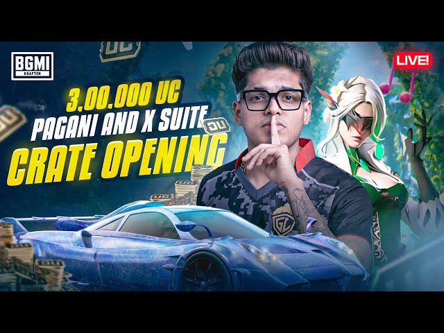 300,000 UC PAGANI AND X-SUIT CRATE OPENING | JONATHAN IS BACK | BGMI