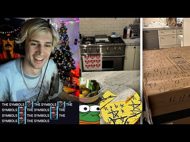 xQc shows chat his kitchen but forgot about the drawings