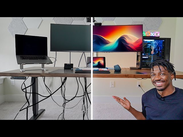 Cable Managing my Standing Desk | On a Budget