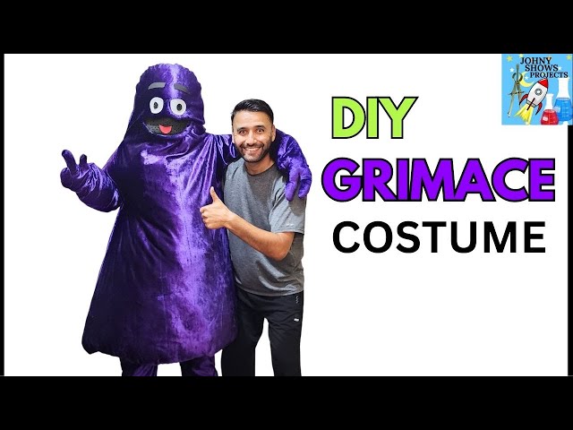 How I Made a DIY GRIMACE COSTUME In REAL LIFE