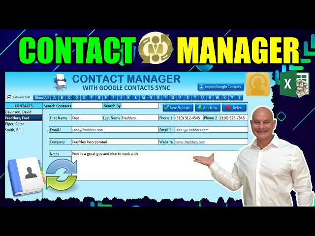 How To Create An Excel Contact Manager AND Sync With Google Contacts From Scratch + Download