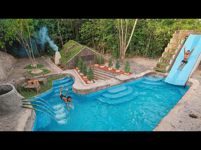 The Secret of Building an Underground Private Pool with Waterslide in an Underground Bunker
