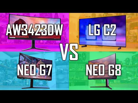 Alienware AW3423DW vs LG C2 OLED vs Samsung Odyssey Neo G8 vs Neo G7