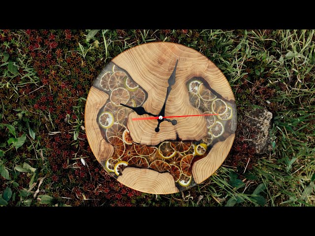 Woodworking - Lime wall clock🍋‍🟩 Настінний годинник з лайма своїми руками