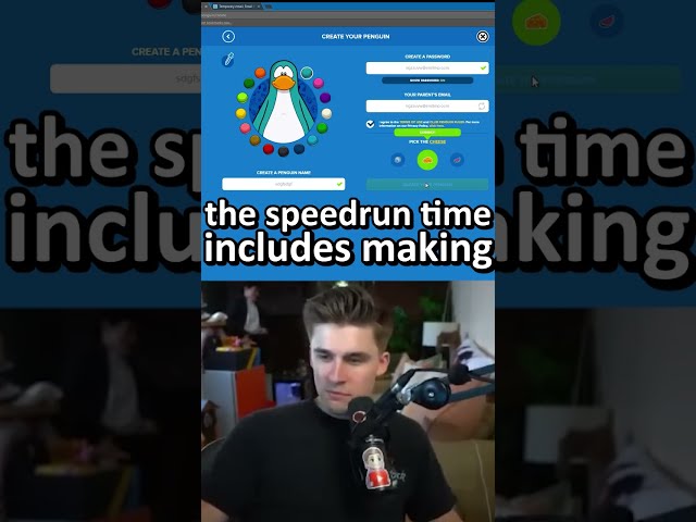 He was speedrunning Club Penguin...