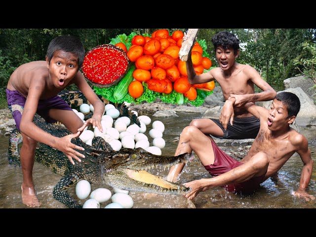 Survival in the rainforest - Oop! to day meet crocodiles & egg eating