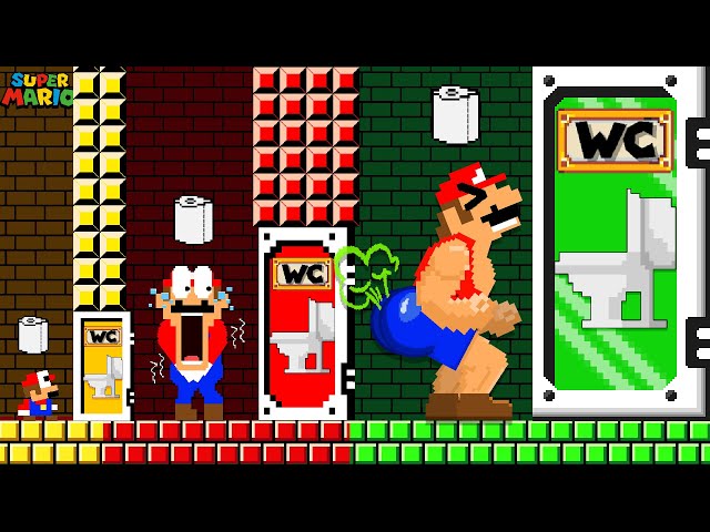 Toilet Prank: Can Team Mario Overcome The Toilet Door Challenge? | Game Animation