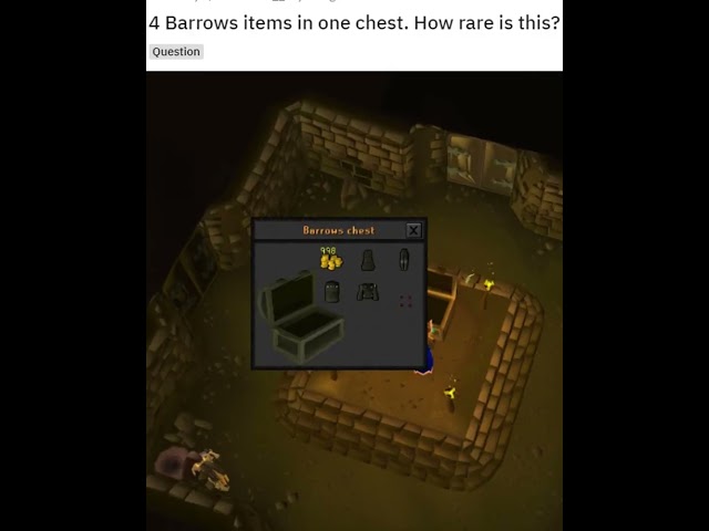 I was the first to get 4 Items in 1 Barrows Chest!... in (2015)  (OSRS) #SHORTS