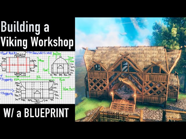Valheim - Building a Viking Workshop with a Blueprint! Fighting the 4th Boss (Modor) With Friends!