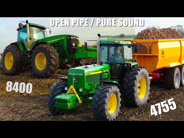 Open Pipe Sensation | JOHN DEERE 4755 & 8400 | Potato Harvest / Ploughing & Drilling | Goense Farms