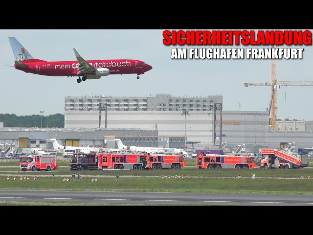 [GROßEINSATZ AM FLUGHAFEN FRANKFURT!] - Sicherheitslandung TUIfly Boeing 737 (D-ABMV) -