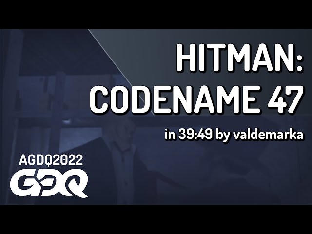 Hitman: Codename 47 by valdemarka in 39:49 - AGDQ 2022 Online