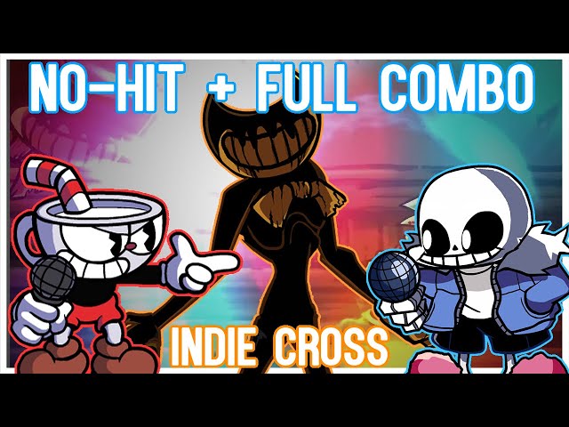 FULL COMBO + NO-HIT on Indie Cross | FNF Full Mod + Bonus