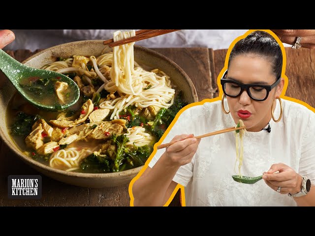 Healthy Chicken Noodle Soup... my tastiest Asian chicken soup for colds! | Marion's Kitchen