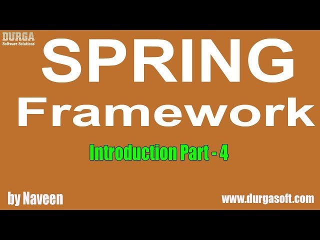 Java Spring | Spring Framework  Introduction Part - 4 by Mr Naveen
