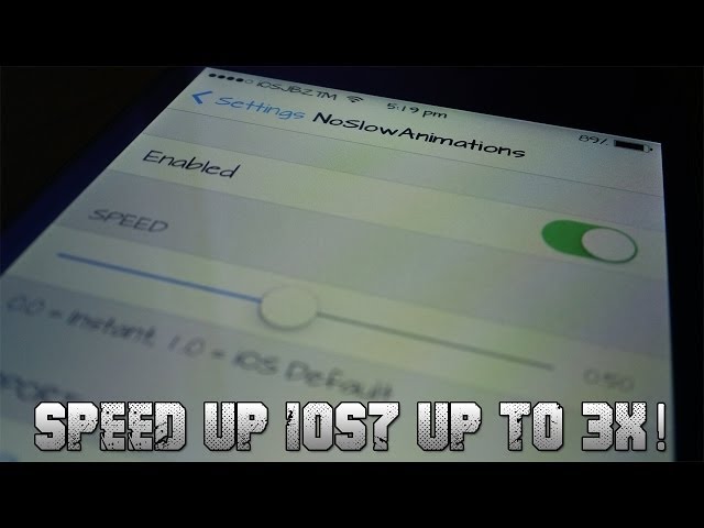 iOS 7.0.4 Cydia Tweaks - How To Speed Up iOS 7 Animations Up To 3 Times With NoSlowAnimations!