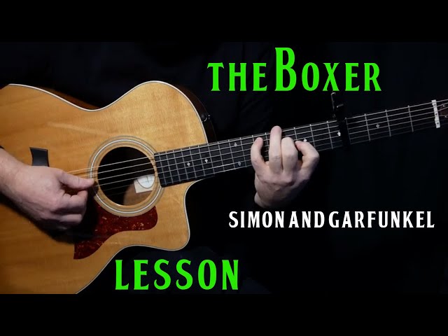 how to play "The Boxer" on acoustic guitar by Simon and Garfunkel | guitar lesson tutorial