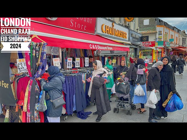Ilford Lane, Southall and Green Street Eid Shopping 2024 | London Walking Tour | 4K HDR