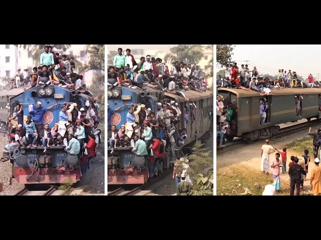 Dangerous Train Ride in Pakistan
