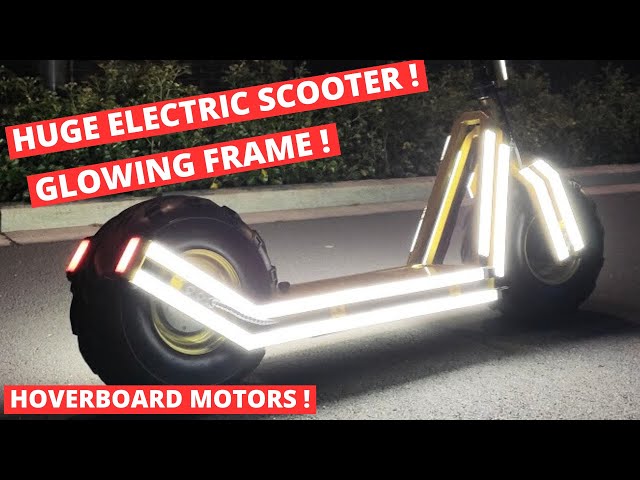 Making a huge electric scooter with fat tires and hoverboard motors