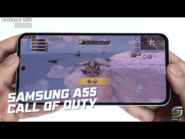 Samsung Galaxy A55 test game Call of Duty Mobile CODM | Exynos 1480