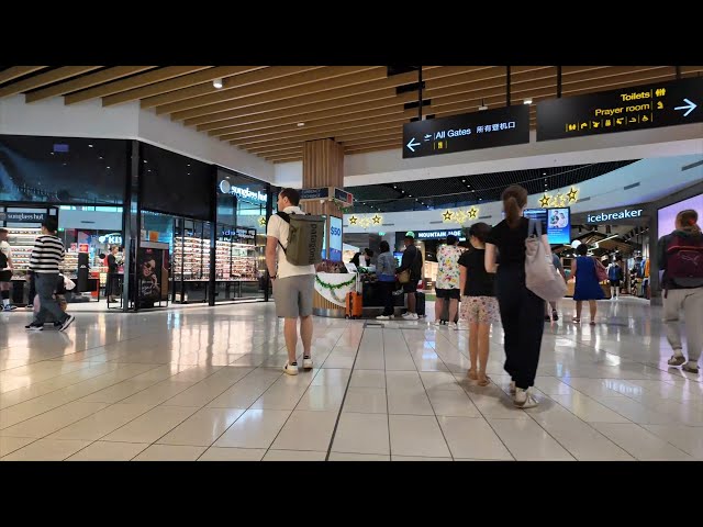 (4k) DJI Osmo Pocket 3 Walk | Auckland International Airport Terminal | December 2023.