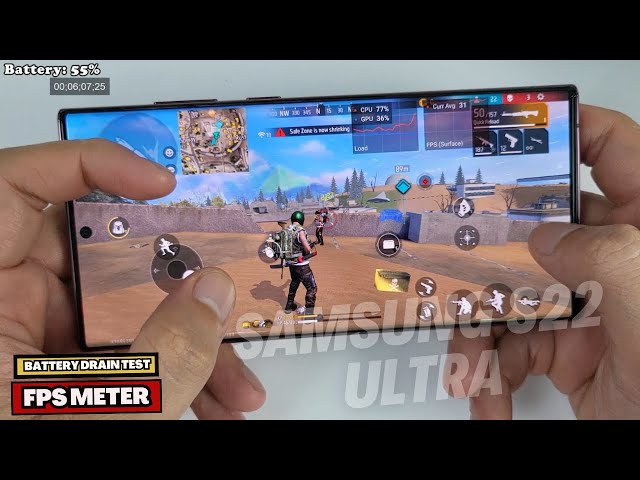 Samsung Galaxy S22 Ultra Free Fire Mobile Gameplay 2023