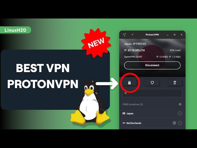 Best free VPN service provider for Linux : ProtonVPN