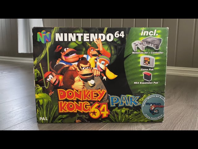 Nintendo 64 Donkey Kong 64 Bundle / Special Value Pak Unboxing ASMR