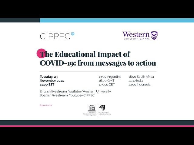 The Educational Impact of COVID-19: from messages to action