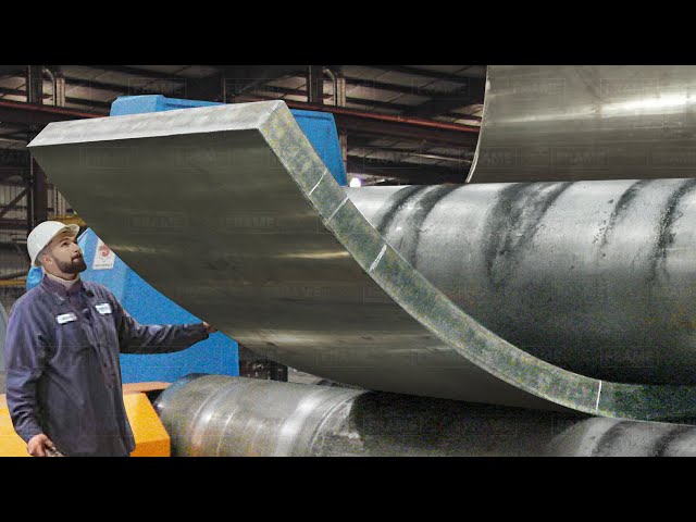 The Hypnotic Industrial Process of Bending Massive Steel Plates
