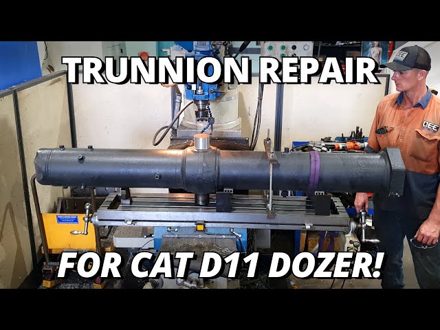 Repair TRUNNION for Caterpillars BIGGEST Dozer! | Milling & Welding