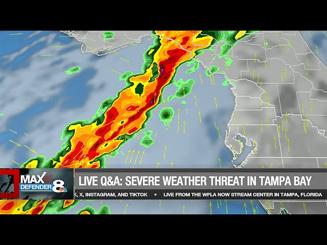 TORNADO WARNINGS | STORM COVERAGE: Severe weather in Tampa Bay, central Florida | Live Weather Q&A
